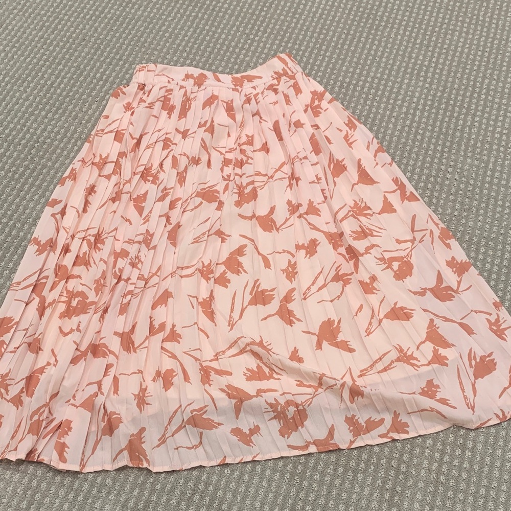 Nordstrom A-Line Skirt in Pink and Brown Floral